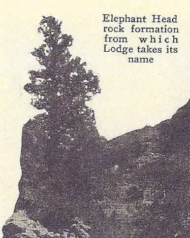 The elephant head rock formation in the Shoshone National Forest, the namesake of Elephant Head Lodge near Yellowstone
